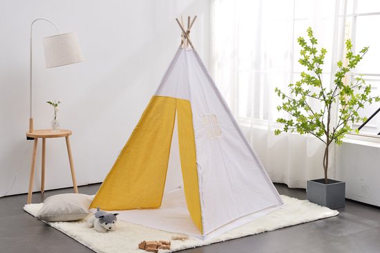 Tipi tent Floortje - speeltent wigwam - met vloer kussen