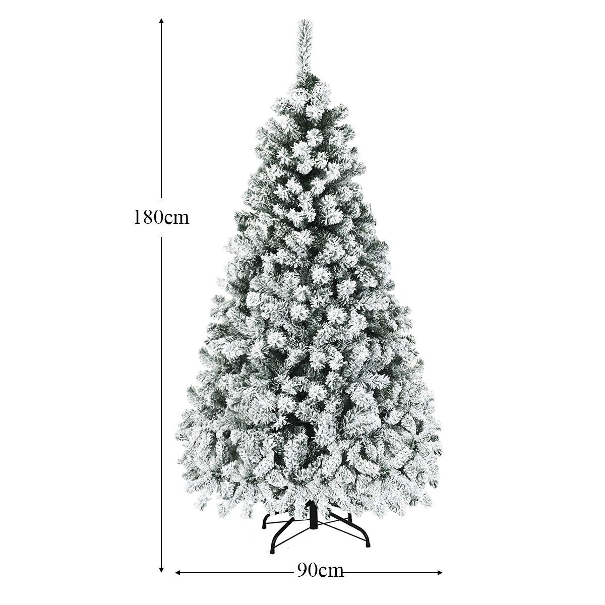 Coast - Besneeuwde Kunstkerstboom - MET LED-verlichting - 600 Takken - PVC - 180 cm
