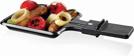 Princess Gourmetstel 162810 - Raclette Steengrill Party – 4 personen – 21 x 21 cm - Regelbare thermostaat - 600W - PFAS Vrij