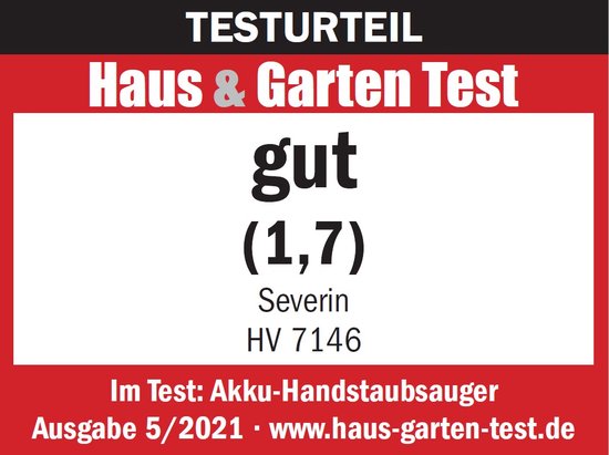 Severin HV 7146 - Handstofzuiger - 18,5V Li-ion Accu - Geschikt voor dierenharen en vloeistof - Incl. hulpstukken