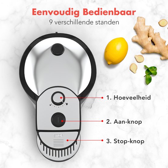 KitchenBrothers Heetwaterdispenser - 2L - Instant Waterkoker - 9 standen van 180 t/m 300 ml -Heetwatertap - 3000W - RVS/Zwart