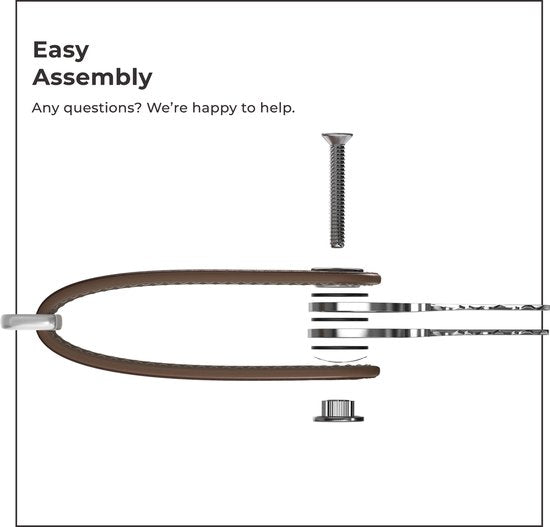 Northwall Sleutelhanger / Sleutel Organizer - 100% Echt Leer - Key Organizer Sleutelhanger - 2 tot 7 Sleutels (bruin)