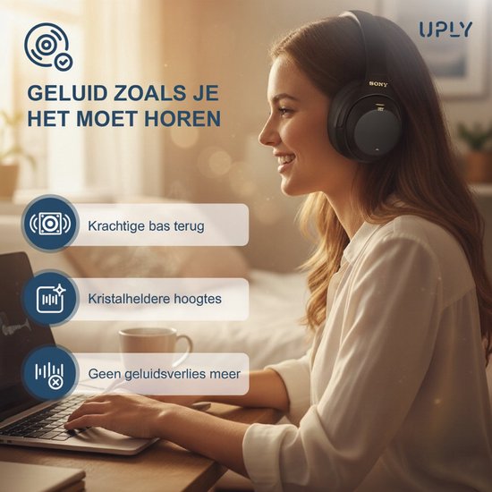 Set Oorkussens voor Sony Koptelefoon – WH-1000XM4 Oorkussen – WH-1000XM4 - Kunstleer met Traagschuim