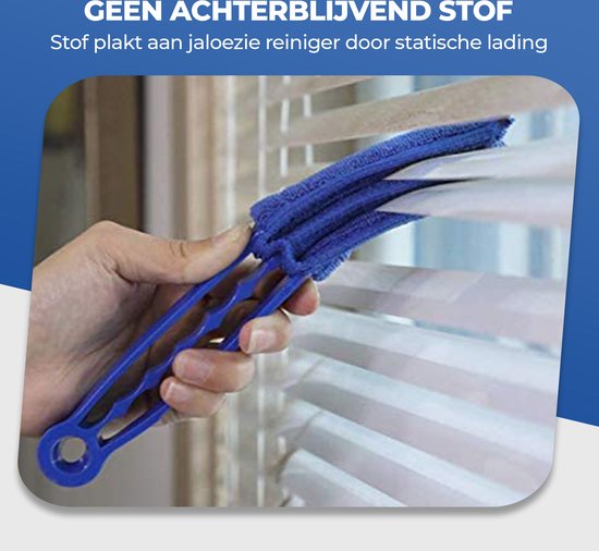 Jaloezie reiniger - Lamellen reiniger - Plumeau - Blauw - inclusief voegenreiniger