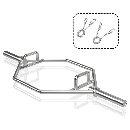 Coast Hexagonale Halterstang - opvouwbare handgrepen - 2 veersluitingen - zwart
