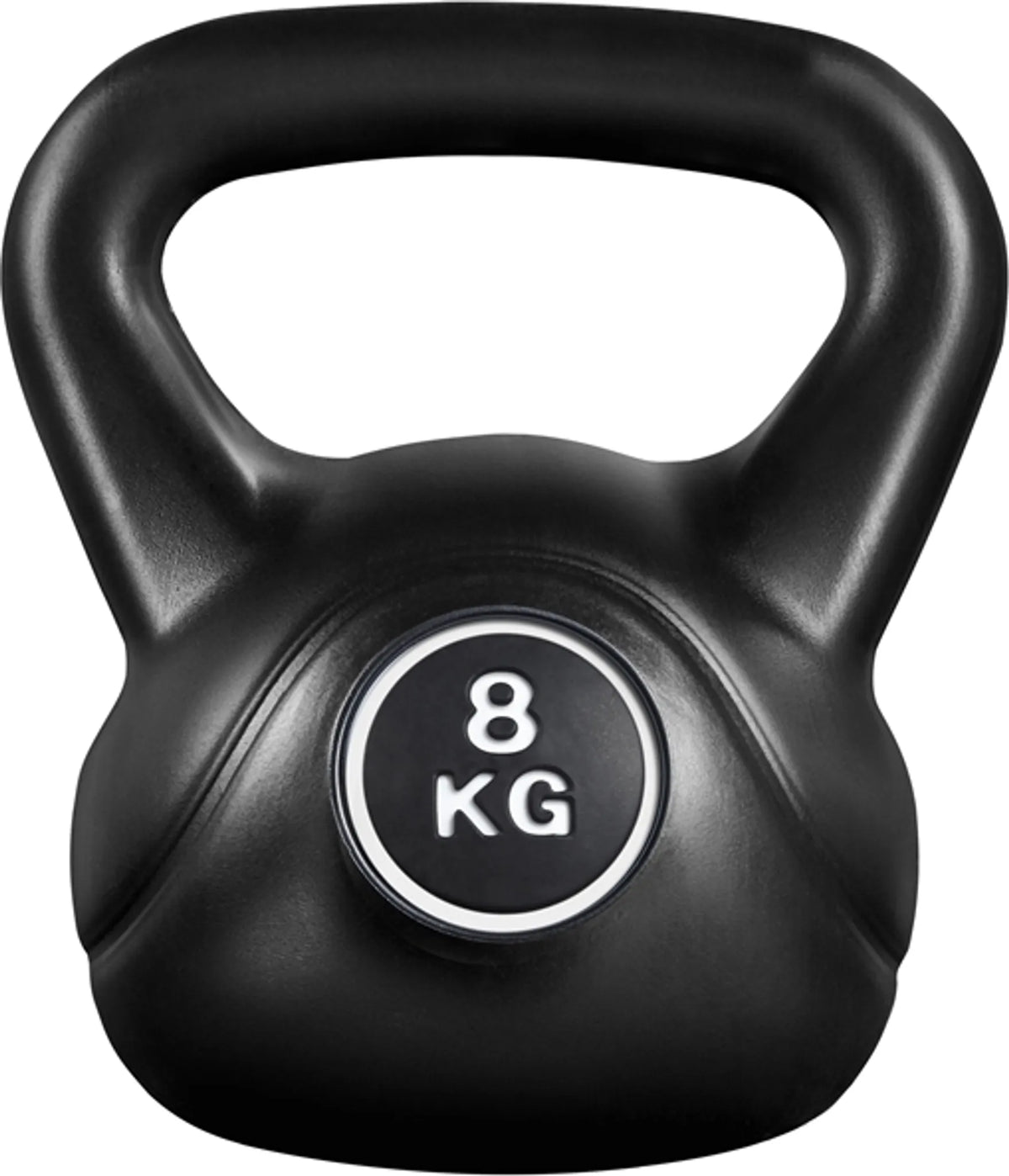 Yaheetech Kettlebell 8 kg – Voorzien Van Brede Handgreep En Platte Basis En Anti-Roll Ontwerp – Voor Krachttraining En Thuisgym – Zwart Kunststof En Beton – 22,5 x 19,5 x 26 cm