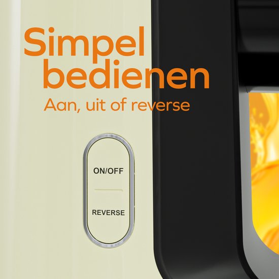 KitchenBrothers Slowjuicer - Juicer - Groenten en Fruitpers - 43 mm en 60 mm invoer - 400 ml - Champagne