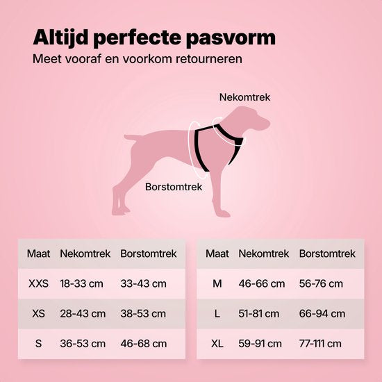 Jake en Jacky Hondentuigje Grote Honden - Anti-Trek Tuig - Y Tuig Hond - Hondenharnas - Zwart - Maat XL