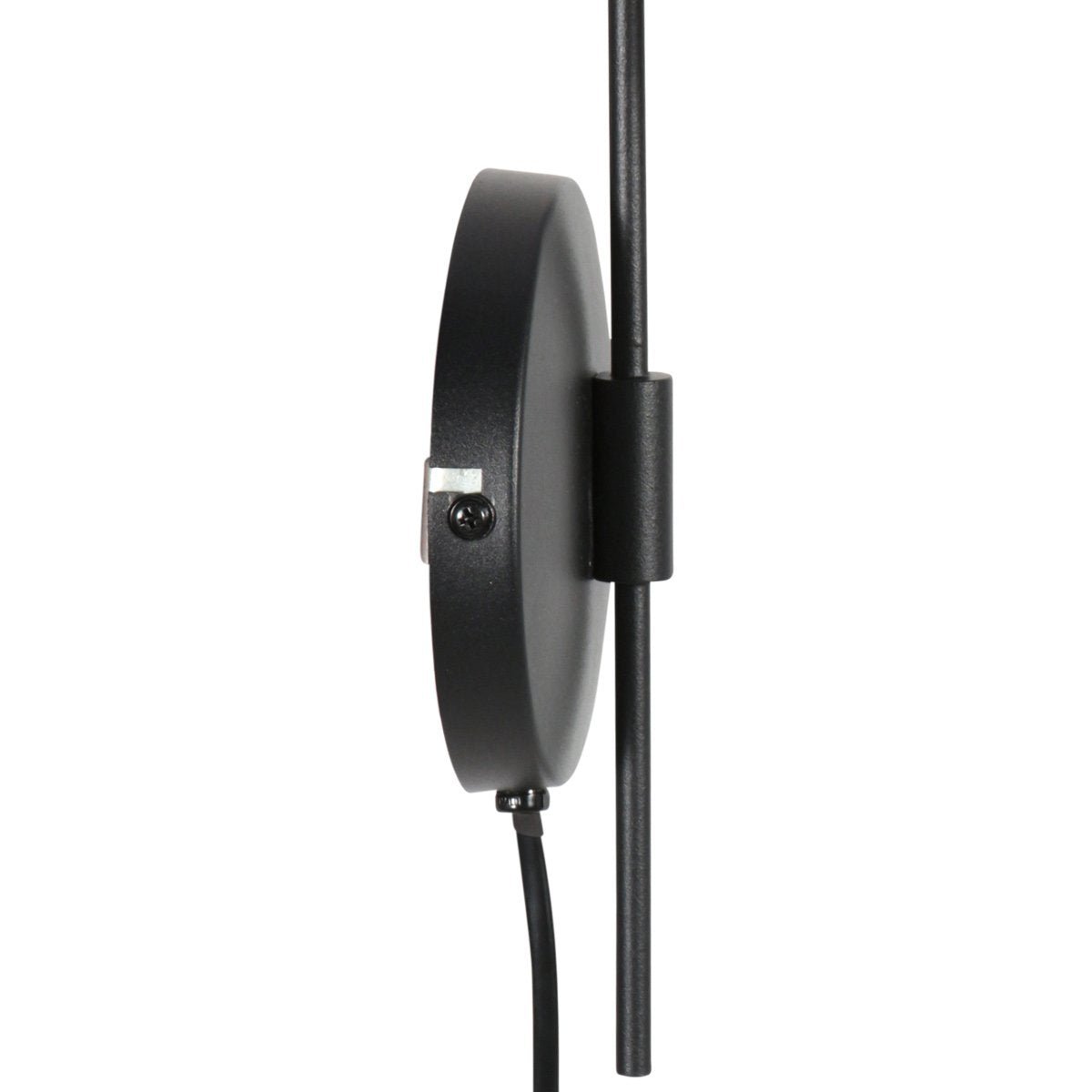 Wandlamp Bollique 4609ZW zwarte metalen wandlamp met smoke glas, E14 fitting, trendy stijl - Steinhauer
