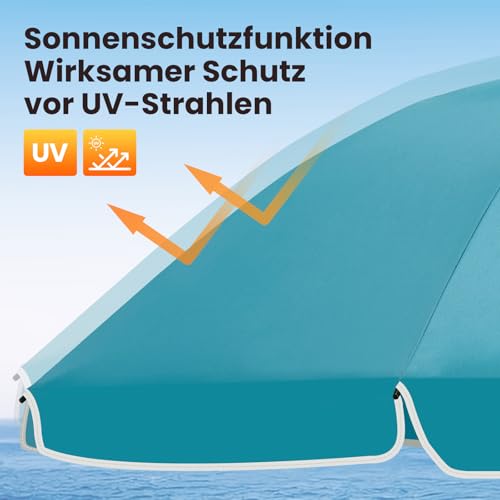 Woltu Tuinparasol met Kantelfunctie en Verstelbare Hoogte - Anti-UV - Inclusief Opbergtas