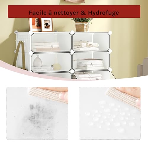 Woltu Schoenenkast met 10 Compartimenten Wit 40 x 30 x 170 cm