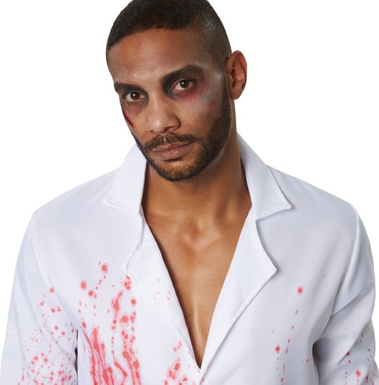 Dressforfun Griezelige dokter XXL - verkleedkleding kostuum halloween verkleden feestkleding carnavalskleding carnaval feestkledij partykleding - 302289