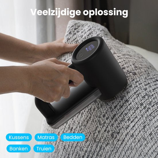 Auronic Elektrische Pluizenverwijderaar Pro - Pluizentondeuse - Oplaadbaar - LED display - 3 Standen - Ontpluizer - Zwart