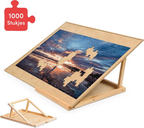 Diydash Puzzelplaat verstelbaar - Voor 1000 stukjes - Puzzel - Tafel - Map - Mat - Bord - Plank - Matten - Lades - Sorteerbakjes - Koffer