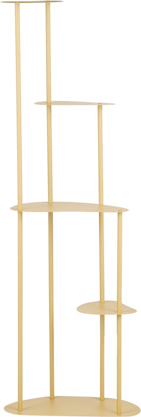 Mica Decorations Fonda Plantentafel - L48 x B27 x H140 cm - Metaal - Lichtgeel