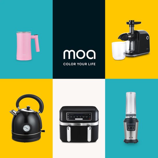MOA Elektrische Melkopschuimer - 3-in-1 - Handige Melkschuimer - 330 ML - Voor Cappuccino - Melkklopper - Roze