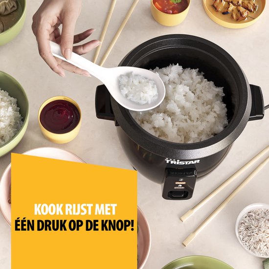 Tristar Rijstkoker 0.6L - RK-6141 - 3 personen - Compact, zuinig, eenvoudig te reinigen - Warmhoudfunctie