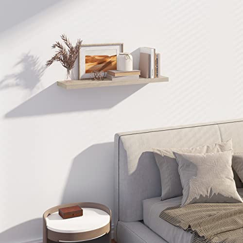 Eugad Wandplank 0079QJ - Robuuste Zwevende Wandplank - Sonoma Eiken - 25 cm