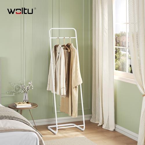 Woltu Kledingrek met Metalen Frame Wit 40 x 40 x 140 cm