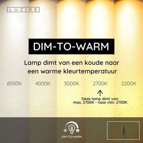 Lucide THELMA - Wandlamp - LED Dimbaar - 1x35W 2700K - Zwart
