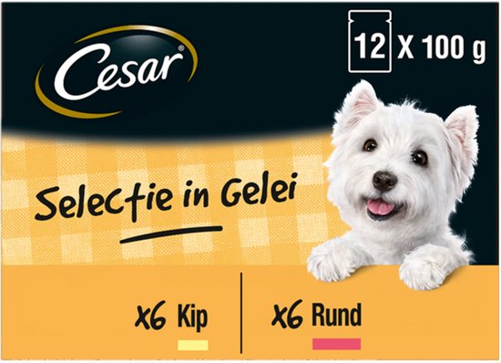 Cesar Maaltijdzakjes Multipack Adult In Gelei - Hondenvoer - 12 stuks