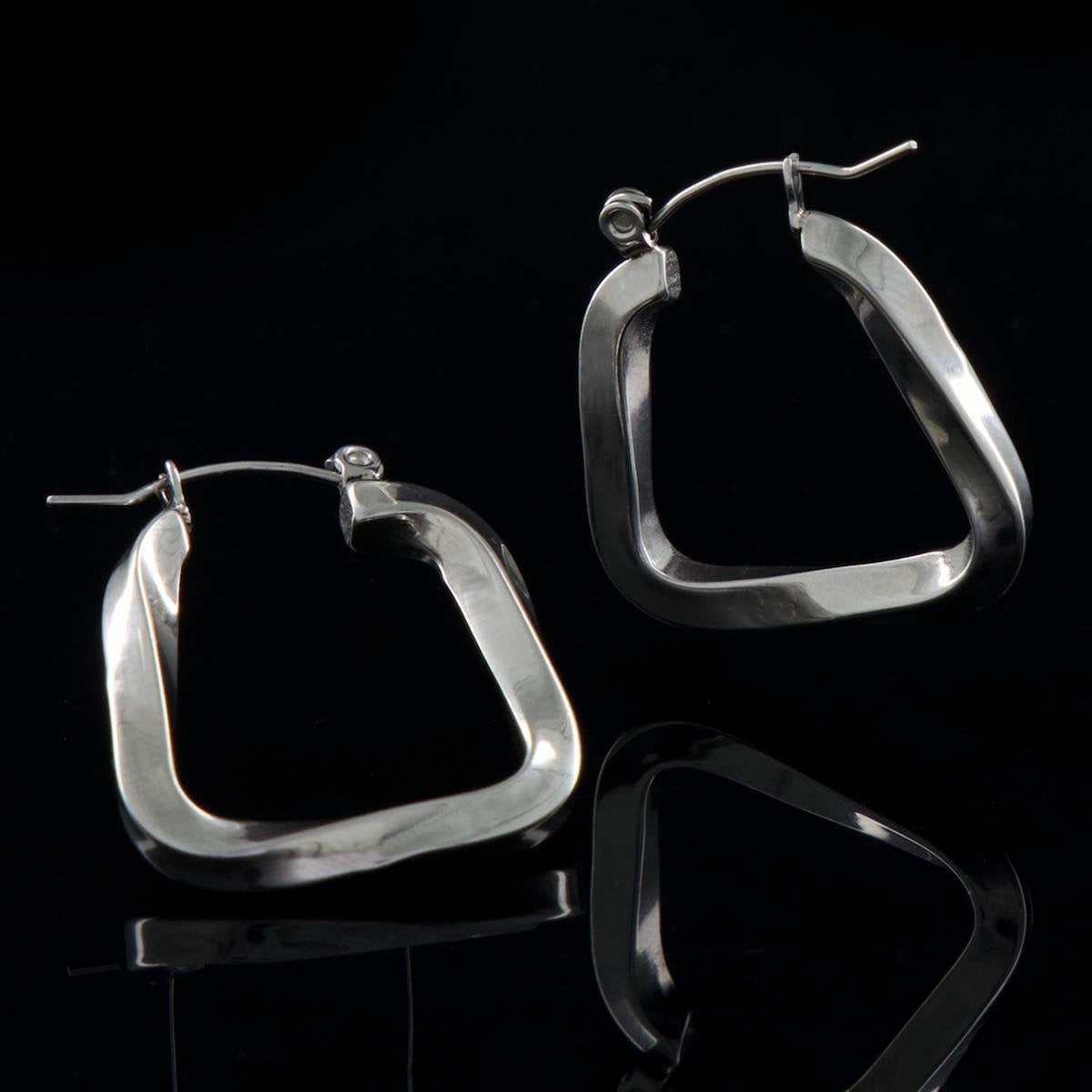 Laura Ferini Dames Oorbellen Piazza Zilver - Zilverkleurige Oorhangers - Dames Oorknoppen - Sieraad - Accessoires - Sieraden