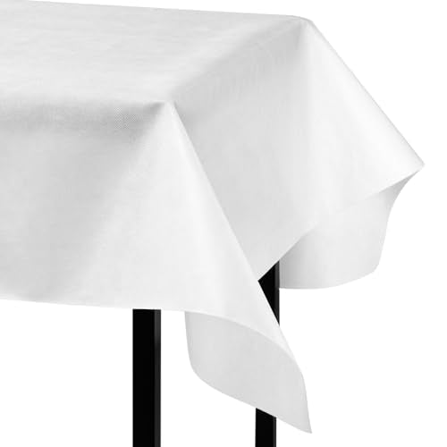 Woltu Wegwerp Tafelkleed Rol - Water- en Vlekbestendig - Wit - 1,2 x 25 m