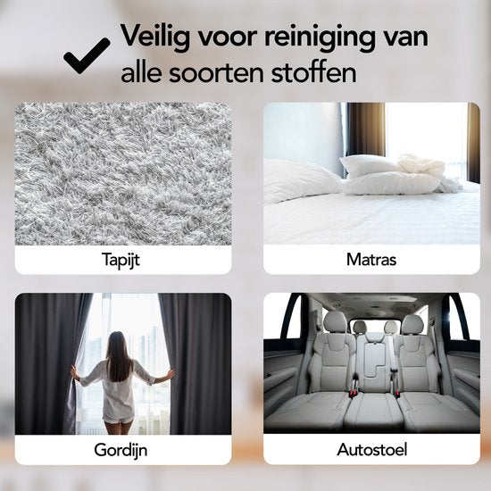 Brixy Professionele Tapijtreiniger - Vlekkenreiniger - 2 Borstels - Krachtig En Draagbaar - Bank Reiniger - Meubelreiniger - Zetelreiniger - 750W - Incl. Reinigingsmiddel