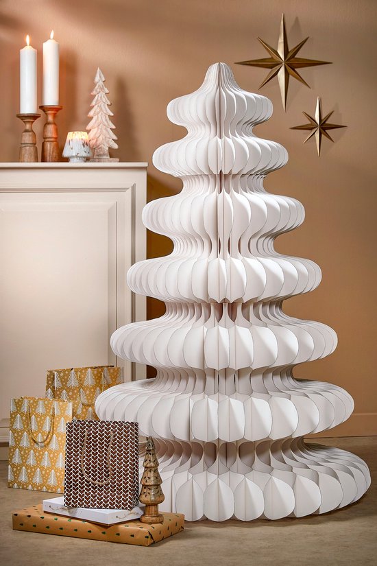 House of Seasons Decoratie Kerstboom - H152 x Ø104 cm - Wit