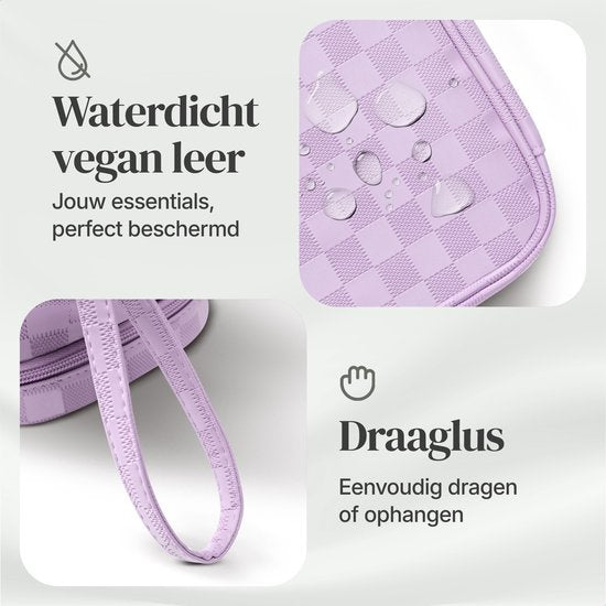 SC Travel Essentials - Toilettas en Make-up Organizer - Waterdicht en Compact - Geschikt voor Reis en Dagelijks Gebruik - Unisex - Paars