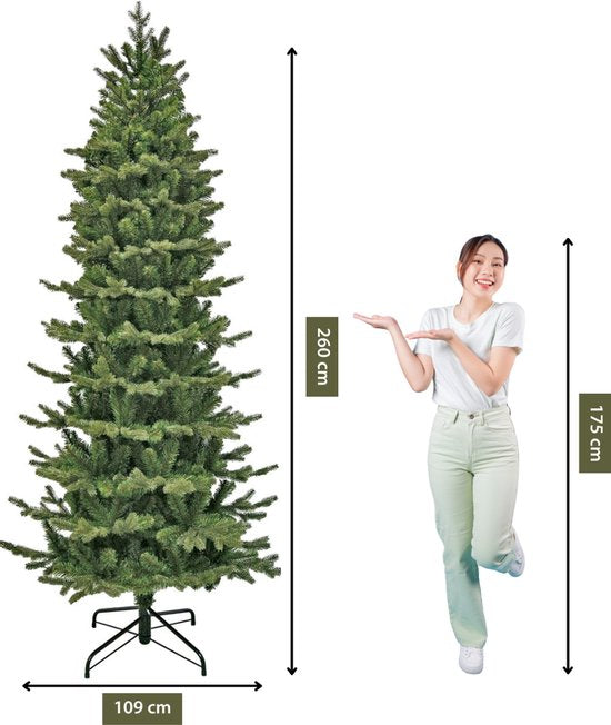 Triumph Tree Sherwood Smalle Kunstkerstboom - Kunst Kerstboom H260 x Ø109 cm - Groen