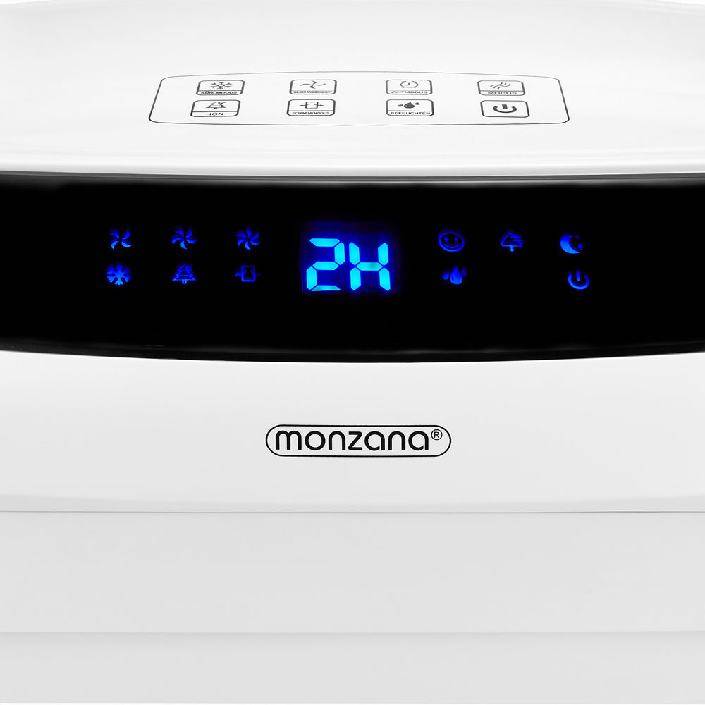 Monzana 4 in 1 Mobiele Aircooler - Wit - ionisator - luchtbevochtiger - afstandsbediening