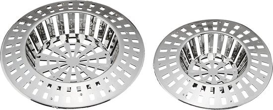 Wenko Gootsteenzeef 6/7 Cm Zilver 2 Stuks