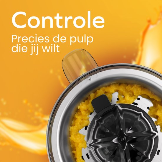 KitchenBrothers Citruspers - Compact - Met Uitloop en Pershendel - 0.35L - RVS