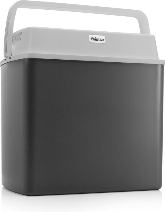 Tristar Koelbox KB-7424 - Coolbox 22 liter - Lichtgewicht met handvat - Thermo-elektrisch koelsysteem - Met 12V stekker voor onderweg en in auto - Om te vormen naar 230V netstroom stekker - Grijs