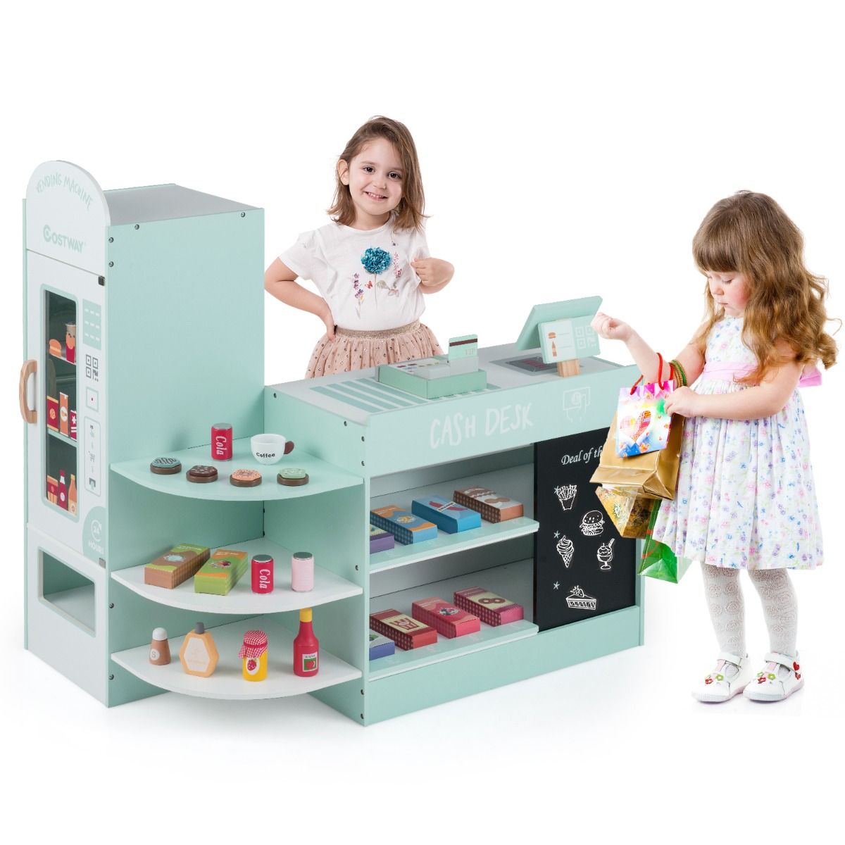 Coast Speelgoedwinkel voor kinderen - inclusief accessoires - kassa en automaat - groen