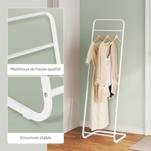 Woltu Kledingrek met Metalen Frame Wit 40 x 40 x 140 cm