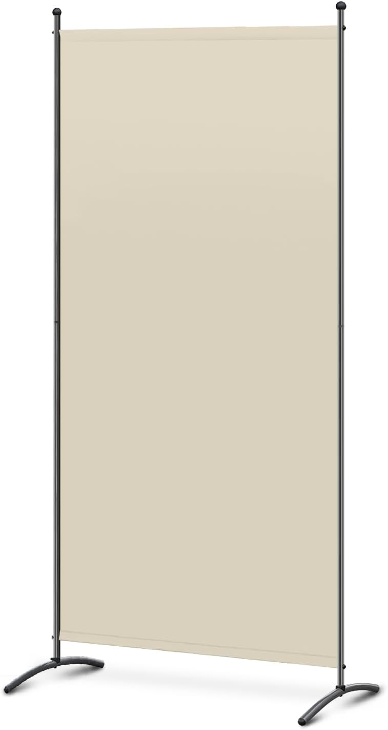 Angel Living Paravent - 1-delig - 80x180 cm - Opvouwbaar - Staal & 160 g/m² Polyester - Ruimteverdeler & Inkijkbescherming - Beige