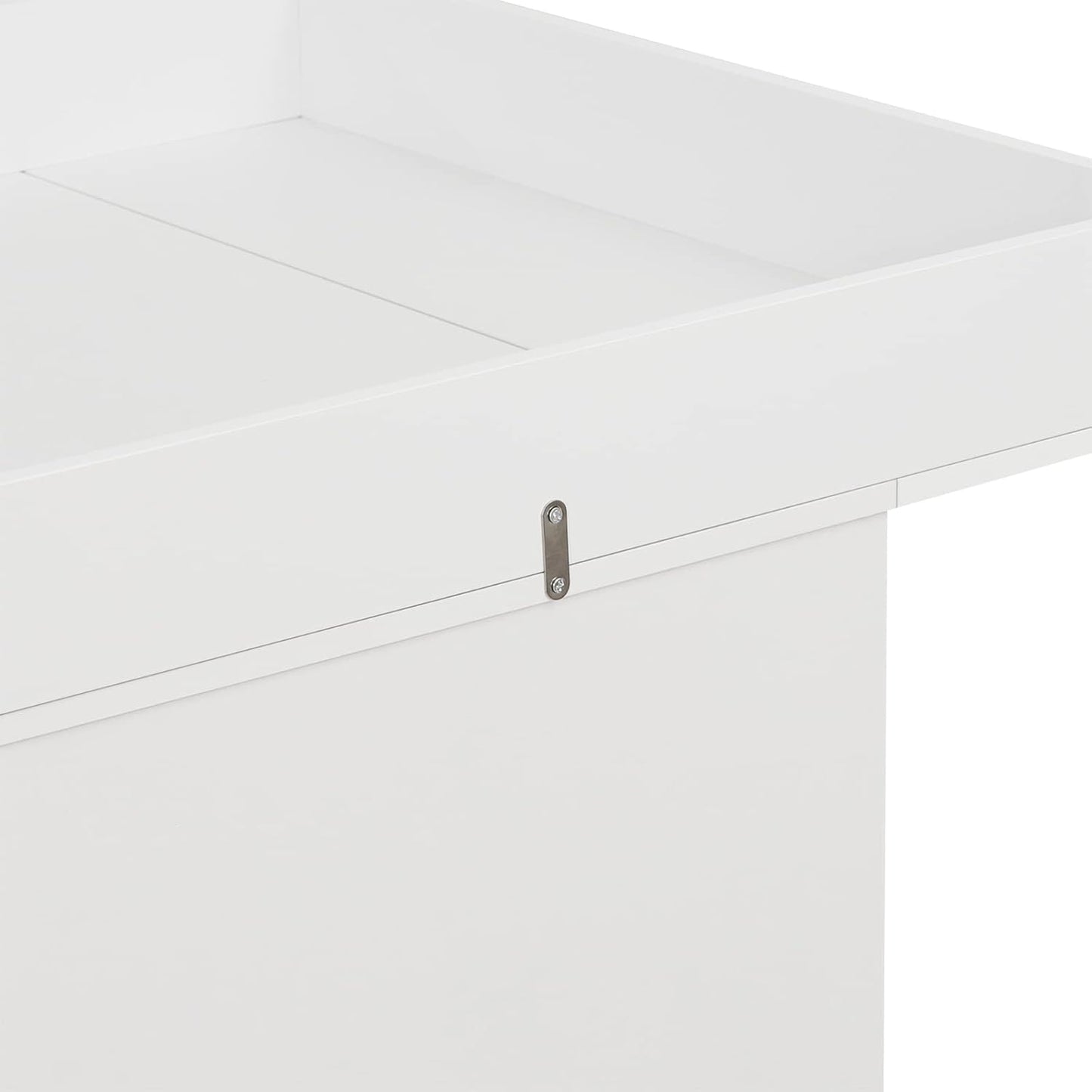 Woltu Luiercommode met aankleedopzetstuk – 80x48x78 cm – Wit en Eiken – 3 Lades – Ergonomisch 86 cm Werkhoogte