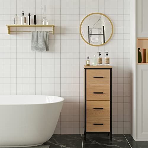 Woltu Ronde Wandspiegel met Gouden Frame 40 cm - Modern en Decoratief voor Badkamer, Slaapkamer en Hal
