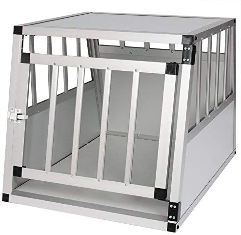 EUGAD Hondenbench Aluminium - 69 x 54 x 50 cm - Trapeziumvorm - Voor Auto en Thui