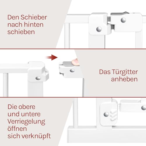 Woltu Veiligheidshekje voor Trappen en Deuren - Wit - 75-97 cm Verstelbaar