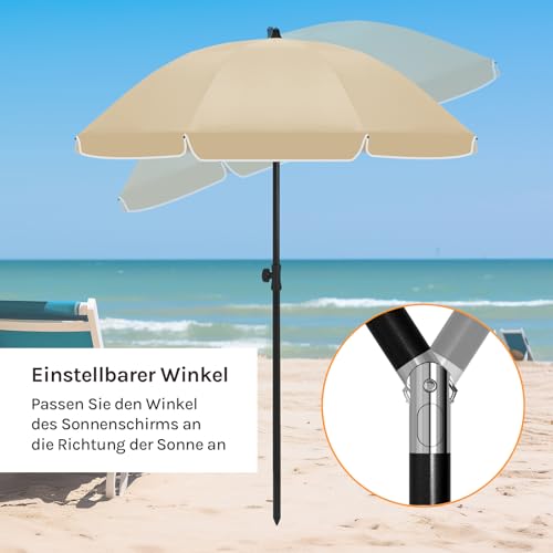 Woltu Parasol - UV-bestendig en waterdicht - Verstelbaar in hoogte en hoek - Ideaal voor balkon, terras en strand