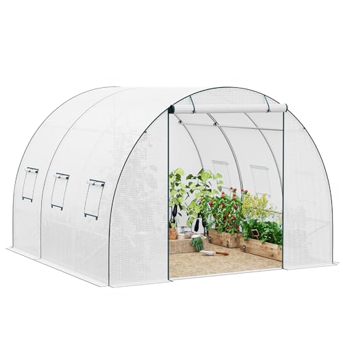 Woltu Tunnelkas voor Tuin - Wit - 300 x 300 x 200 cm
