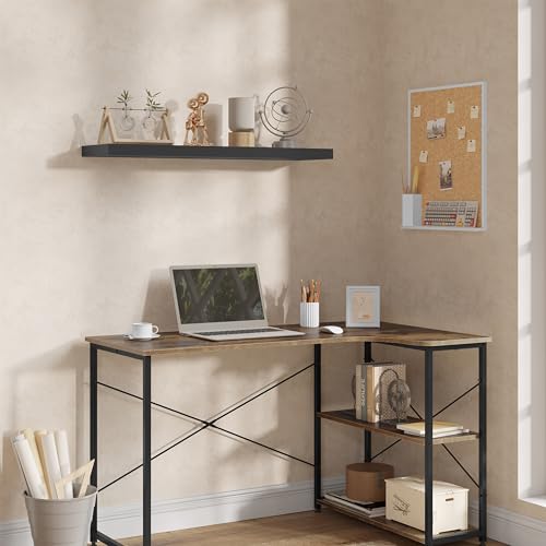 WOLTU RG9370dgr – Zwevende Wandplank – MDF Donkergrijs – 90 x 22,9 x 3,8 cm