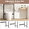 COSTWAY Vrijstaande Toiletkast – Met Opbergvakken, Deuren & Haken – 63 x 23 x 165,5 cm – Wit