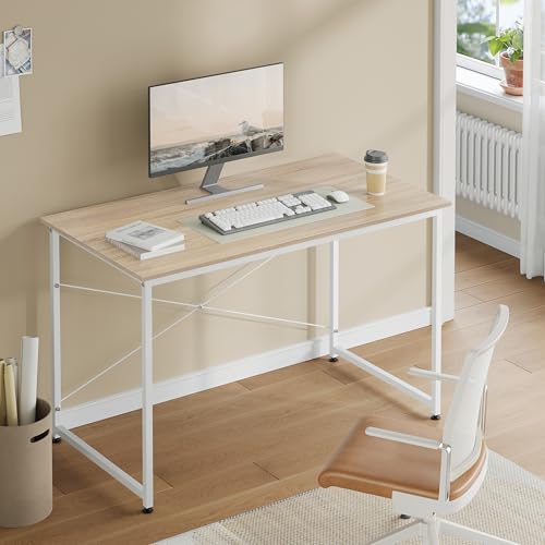 Woltu Computerbureau Compact 120 x 60 cm Licht Eiken