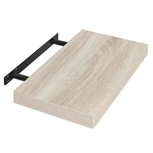 Eugad Wandplank 0079QJ - Robuuste Zwevende Wandplank - Sonoma Eiken - 25 cm