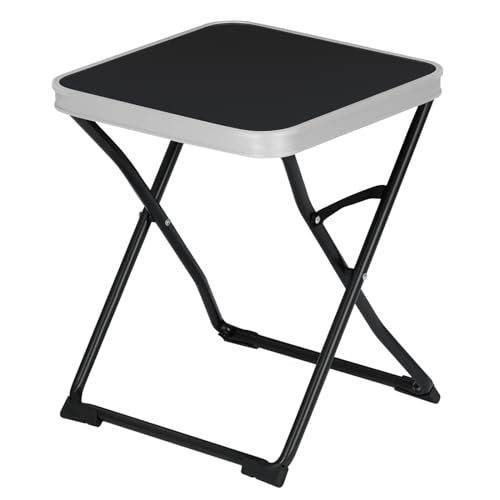 eSituro Campingtafel 2-in-1 met Afneembaar Blad - Zwart - 40,5 x 40,5 x 50 cm