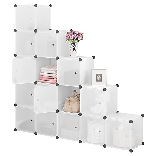 Woltu Opbergsysteem 15 Vakken - Modulair PP Paneel - Wit - 30x30x30 cm per vak